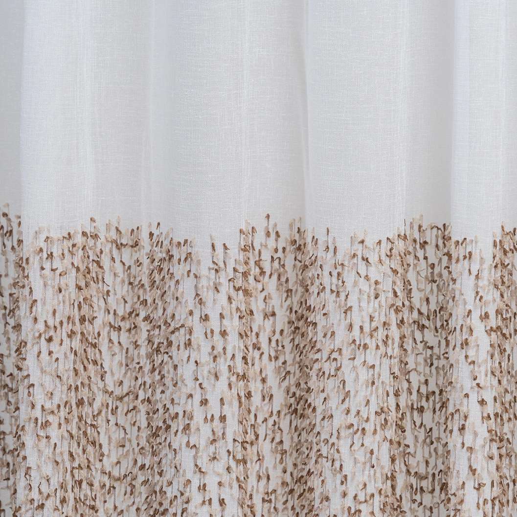 Fényáteresztő függöny anyag boholyszerű beszövésekkel 305cm