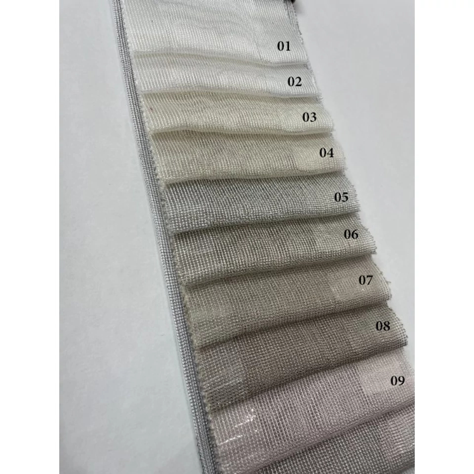 Négyzetrácsos geometria mintás fényáteresztő függöny textil