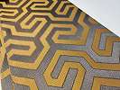 Geometria mintás arany és bronz színű sötétítő függöny textíl