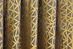 Geometria mintás bronz és arany színű sötétítő függöny textíl