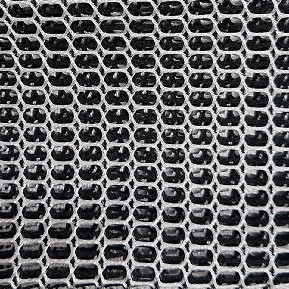 Elegáns fényes háló mintás deisng függöny textil fekete ezüstös szürke színben