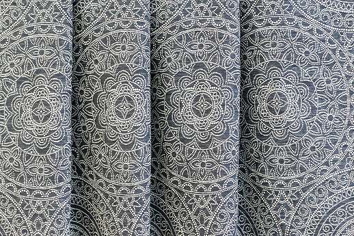 Kék alapon fehér geometria mintás design sötétítő függöny textil