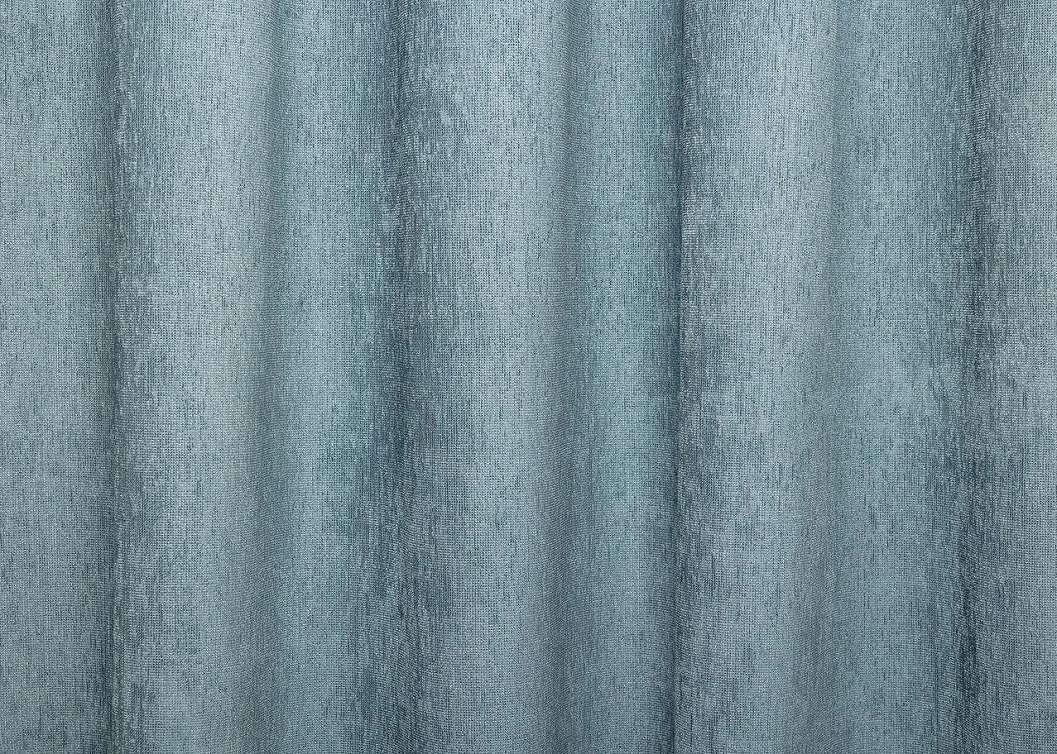 Black out függöny textil világos kék színben koptatott mintával