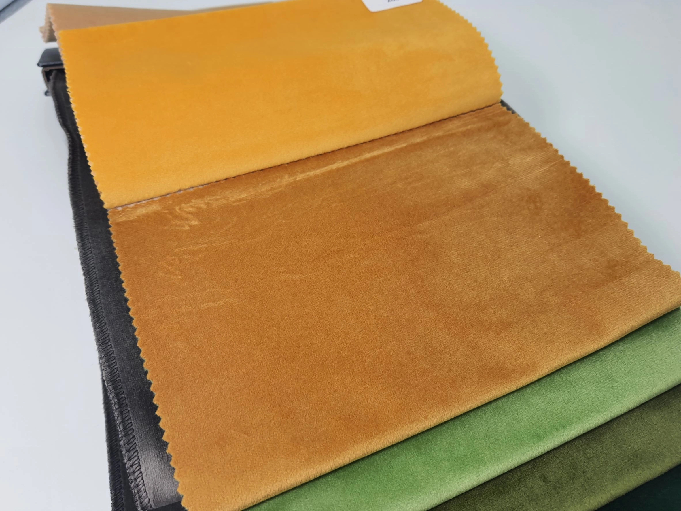 Okker sárga sötétítő függöny anyag matt felülettel bársonyos tapintással