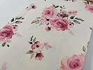 Rózsaszín rózsa mintás sötétítő függöny textil